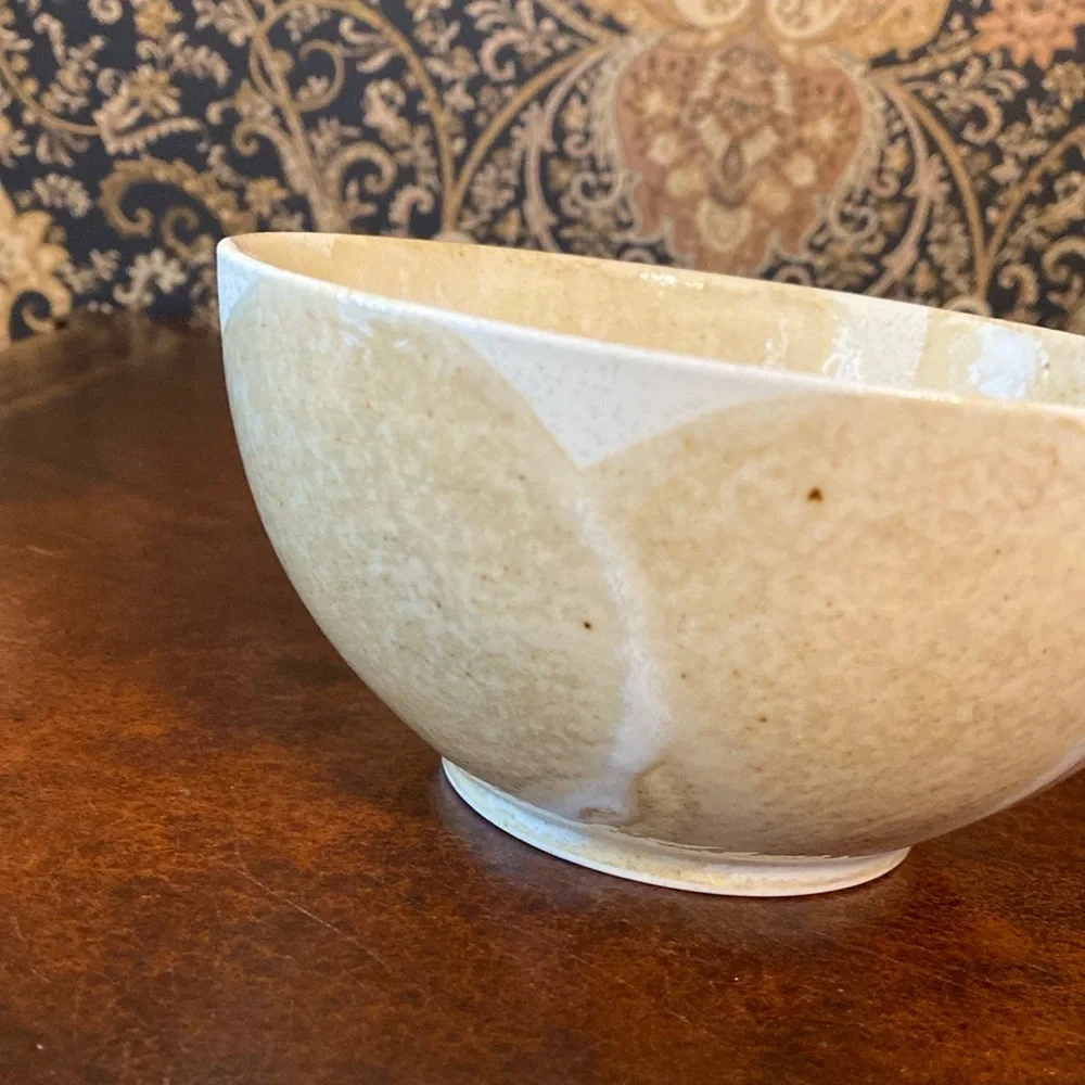 Anthropologie Ivory Glazed Pottery Bowl - Picture 2 of 5